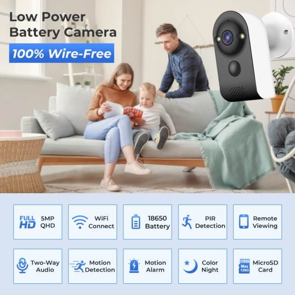 Battery Powered 5MP WiFi Camera CCTV - Image 3