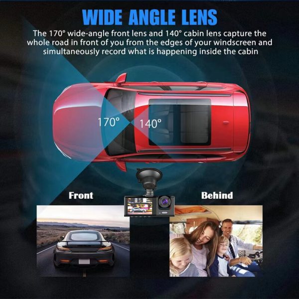 3 Camera Lens Dash Cam - Image 3