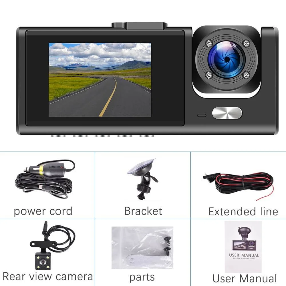 3 Camera Lens Dash Cam - Image 3